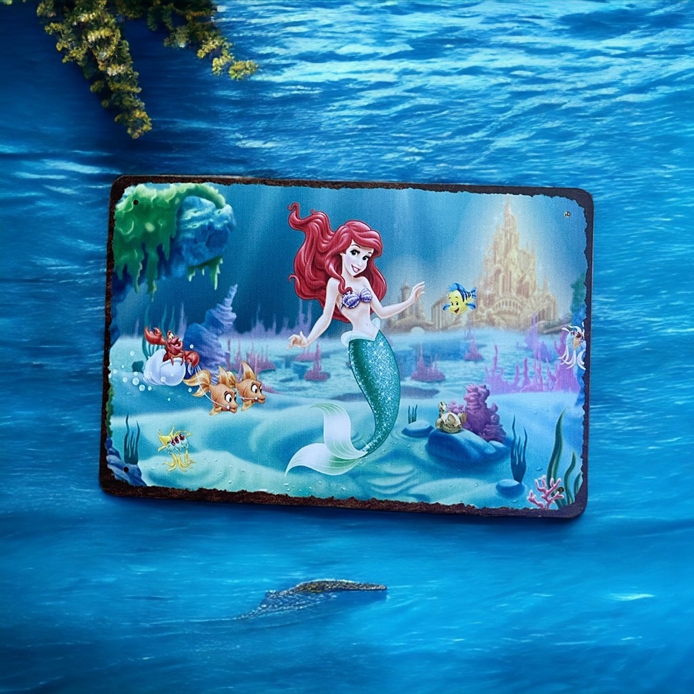 New Disney Ariel Under the Sea tin wall art sign